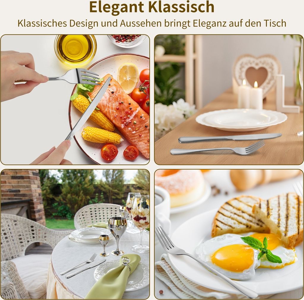 Besteck Set, 40-teiliges Besteckset für 8 Personen mit Produktbild 6