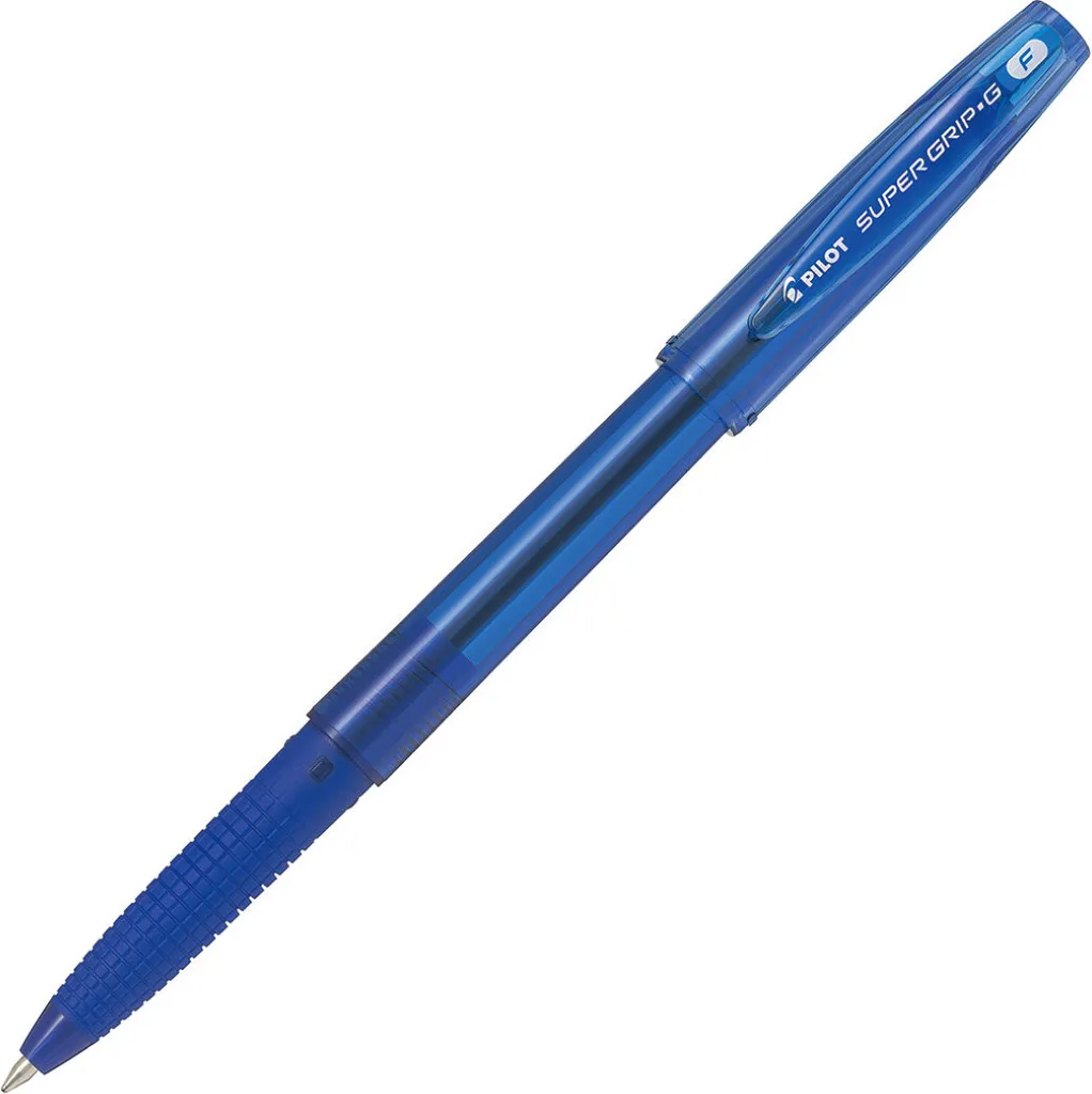 Stylo Pilot Super Grip G Bleu Idéal Prise de Notes Rapide Pointe Fine x12 - 2