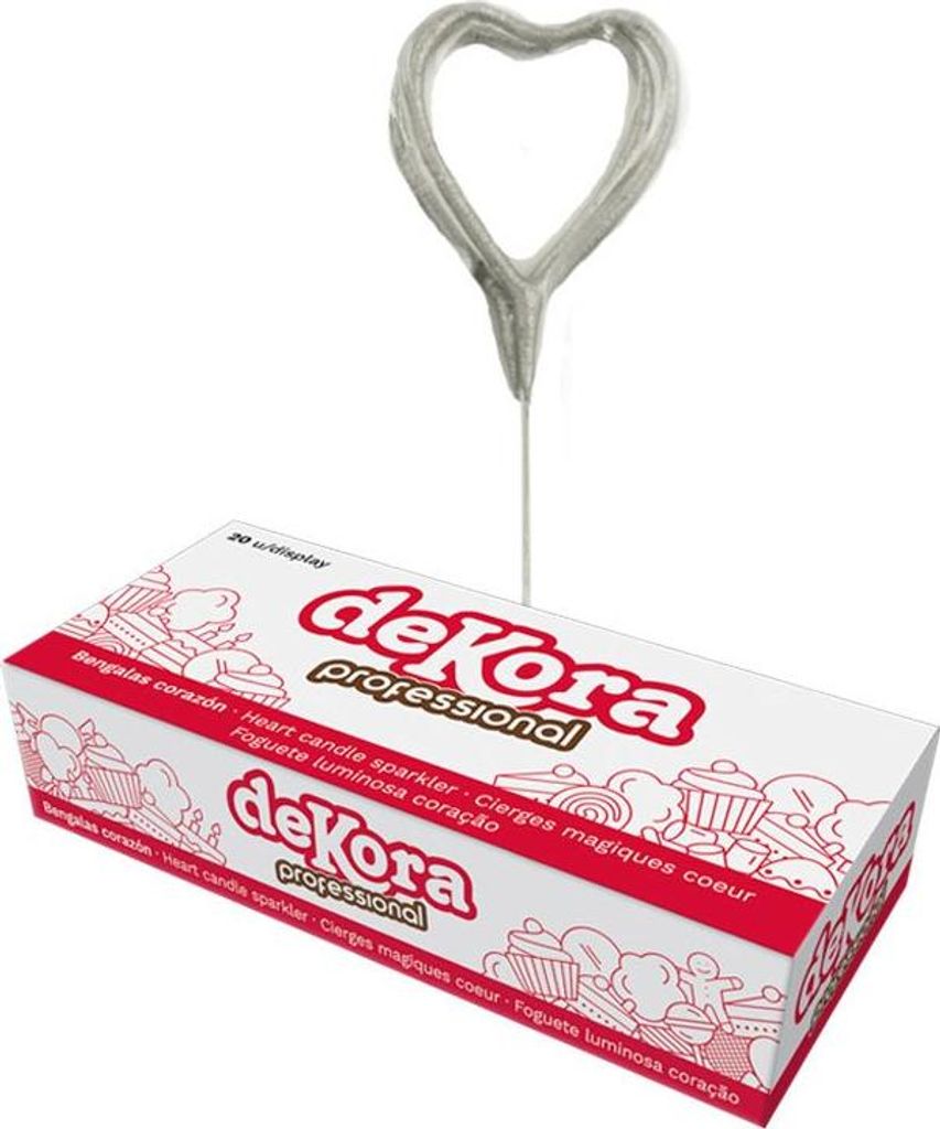 Herz-Kuchen-Wunderkerzen, 20er-Pack