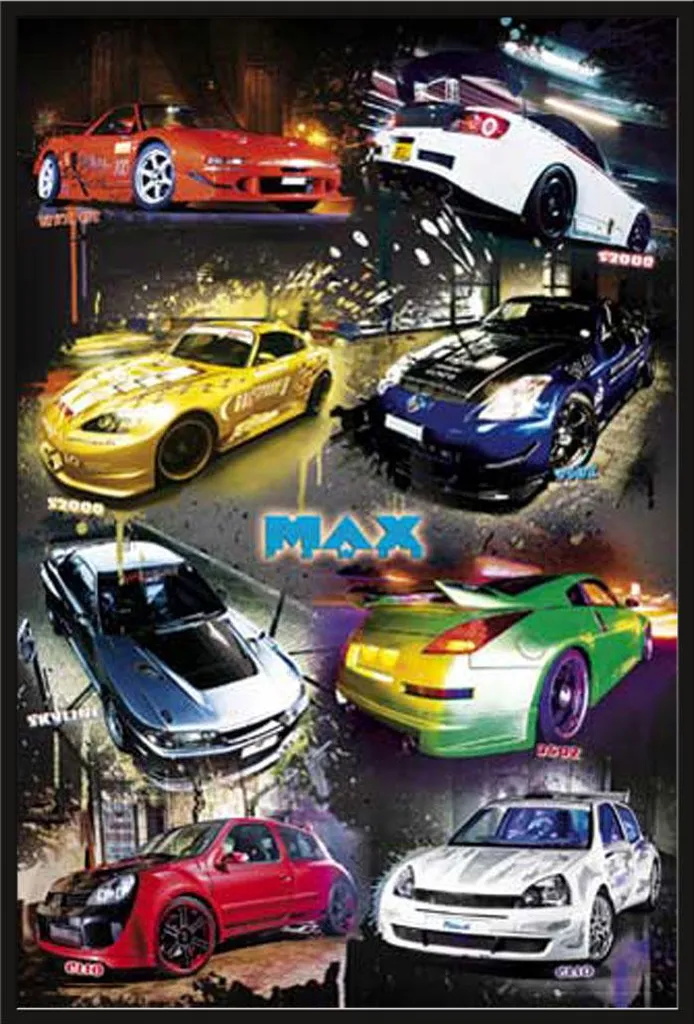 Affiche Max Power Performance Cadre Noir Maxi Shinsuke Interchangeable