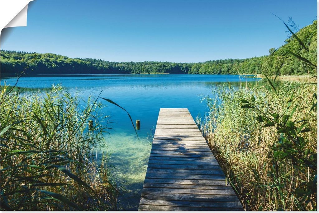 ARTland Poster Landschaft am See Steg Größe: 30x20 cm