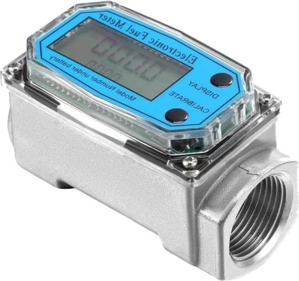 Débitmètre numérique turbine 15-120L 1 pouce NPT bleu haute précision