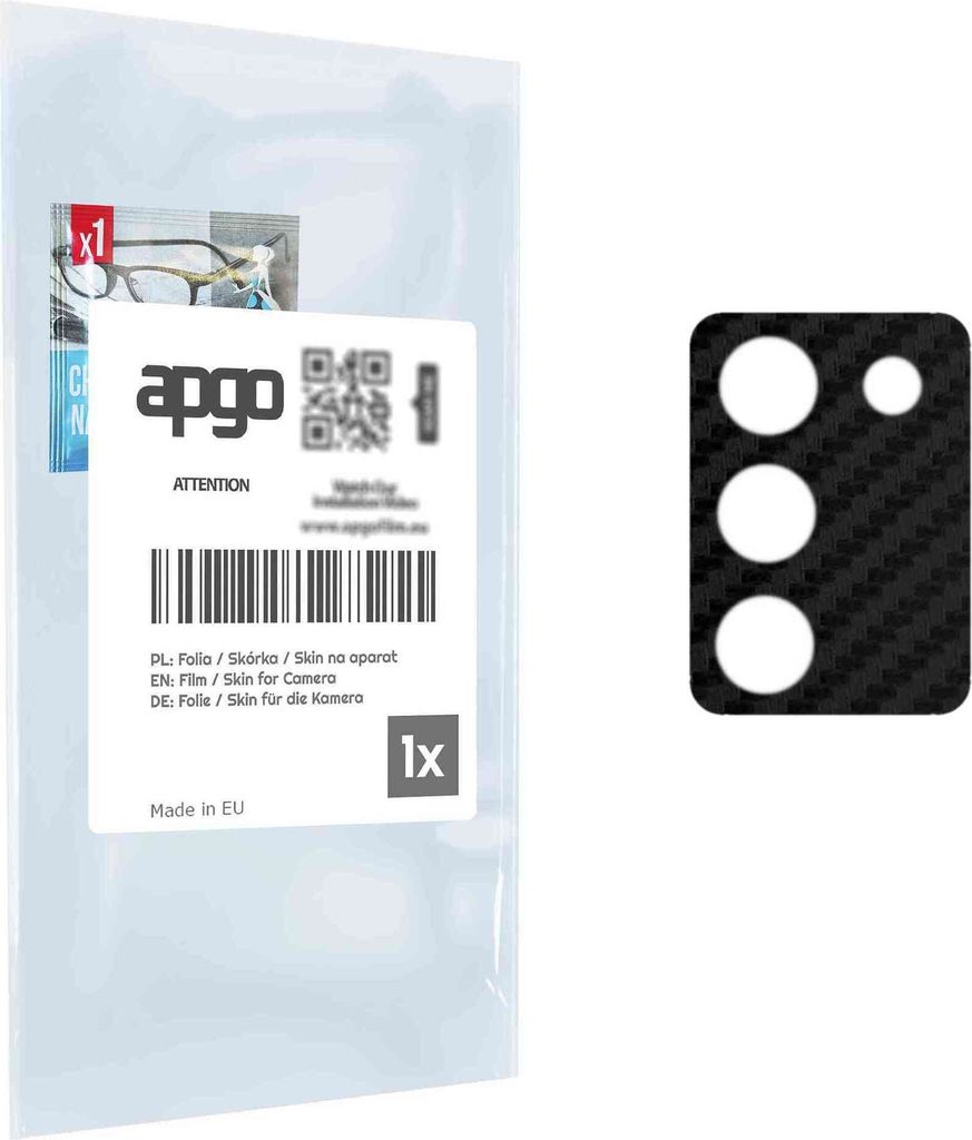 apgo Objektivschutz-Folie, Kameraschutz kompatibel mit Vivo V30 SE, Carbon-Imitation, Rückseite Schutzfolie für Kamera-Insel, Hinten Folie, kratz...