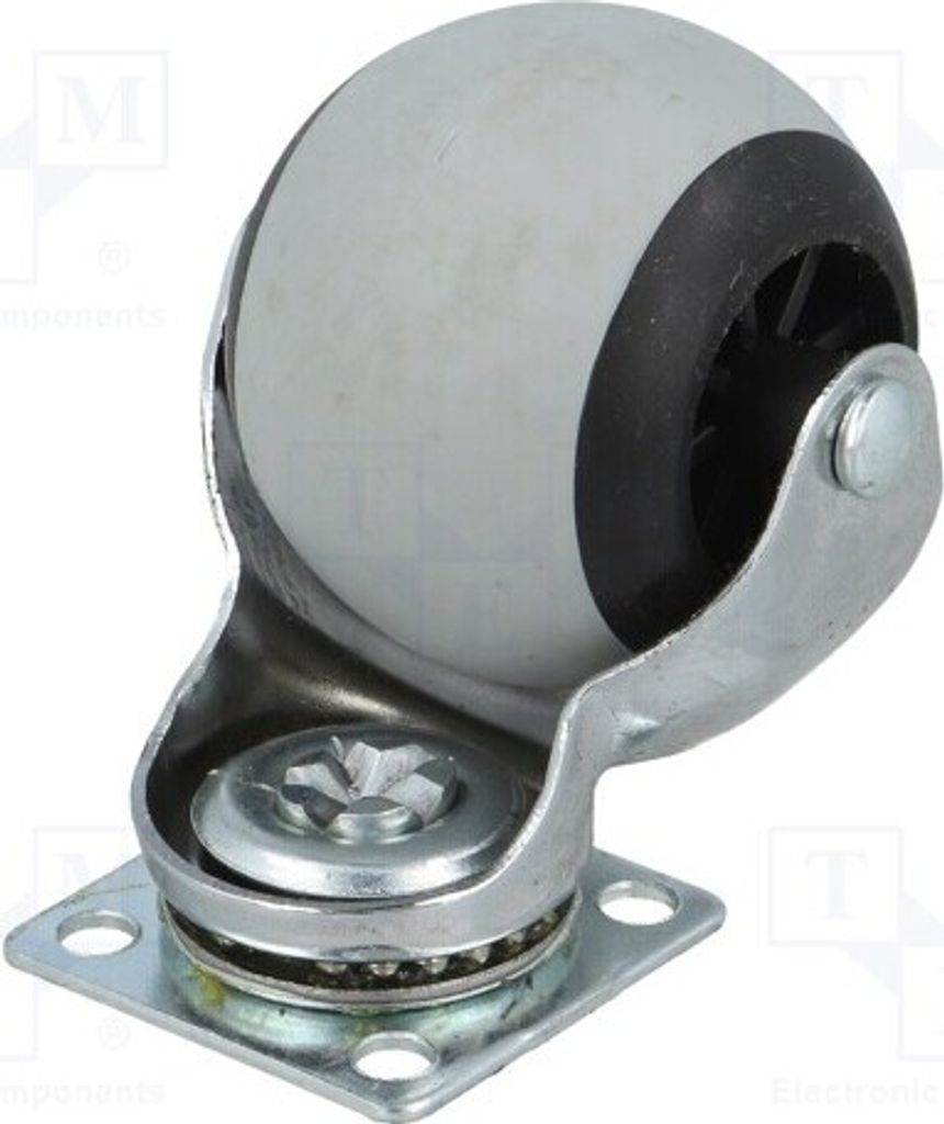 1x Transportrad Ø: 50mm W: 30mm H: 60mm Drehrad,mit Montageplatte KPA-SK 50S Räder