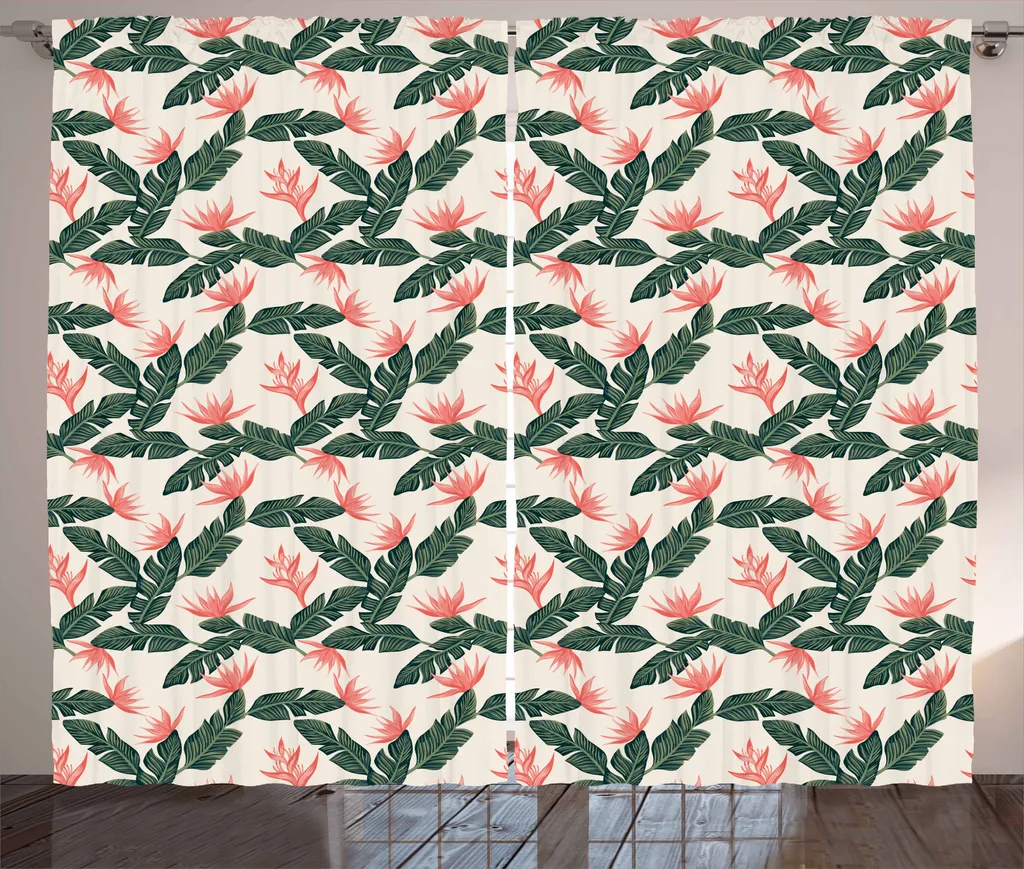 Tenda Esotica Foglie e Flora 280x175 ABAKUHAUS - Arredo Jungle Chic