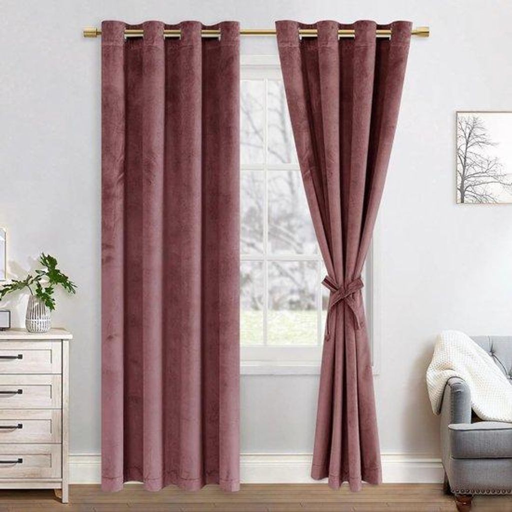 Fluweelverduisteringsgordijnen 2 Stuks 140 x 225 cm rote