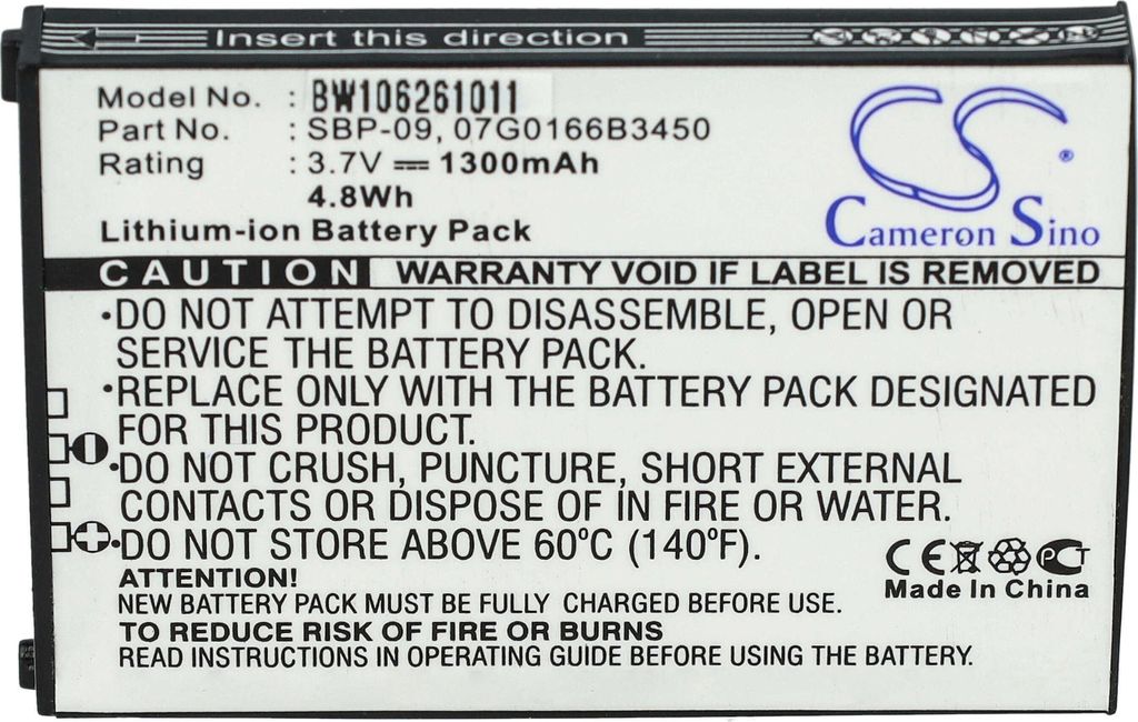 vhbw Akku kompatibel mit Asus MyPal A626, A686, A696 PDA Notepad Tablet (1300 mAh, 3,7 V, Li-Ion)