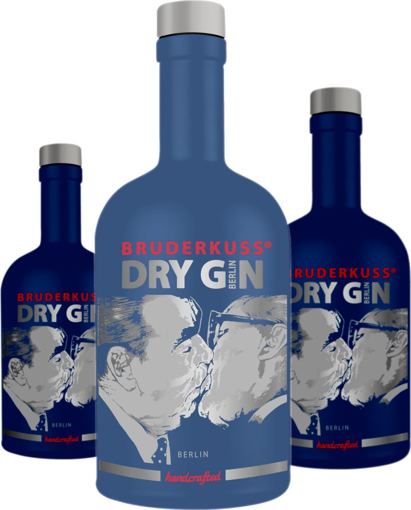 3 x Bruderkuss Gin Rare Collectors Edition "Pantone Blau 2020"