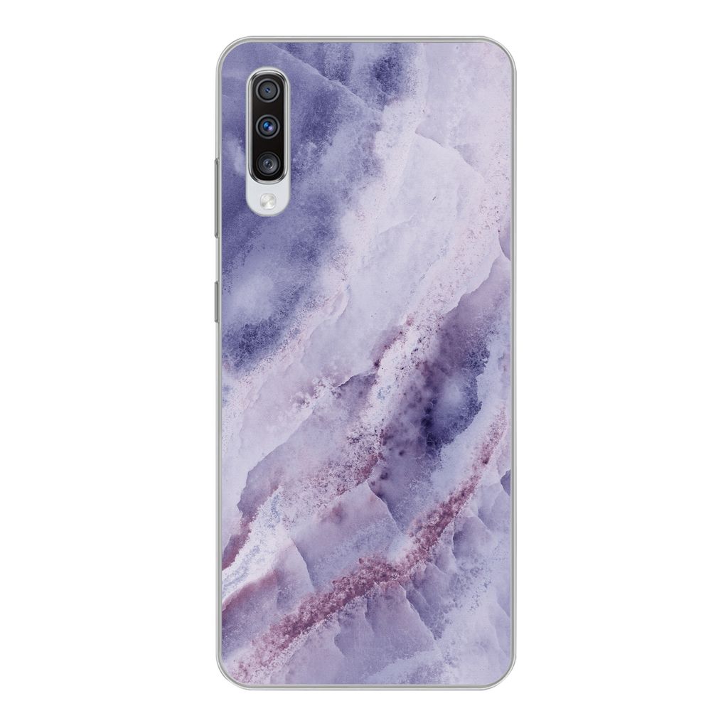 MuchoWow Handyhülle Schutzhülle Hülle für Samsung Galaxy A70 Mineral - Edelstein - Chic Silikon Softcase Handy Hülle - Schutzhaube
