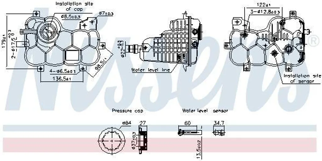 Pièce refroidissement Jaguar F-Pace : Réservoir compensation Nissens