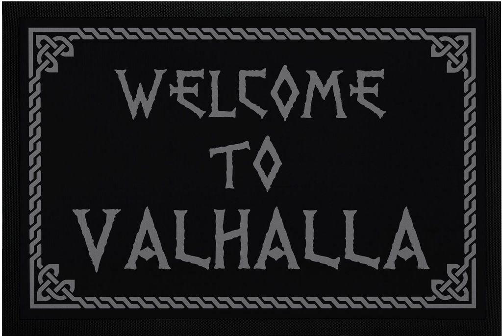 Fußmatte mit Spruch Welcome to Valhalla Wikinger Viking Produktbild 