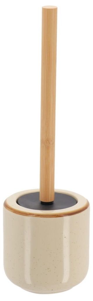 TENDANCE | Toilettenbürste - Klobürste - beige - 12x38 cm - aus Bambus - Steingut - WC-Bürste - Praktisch