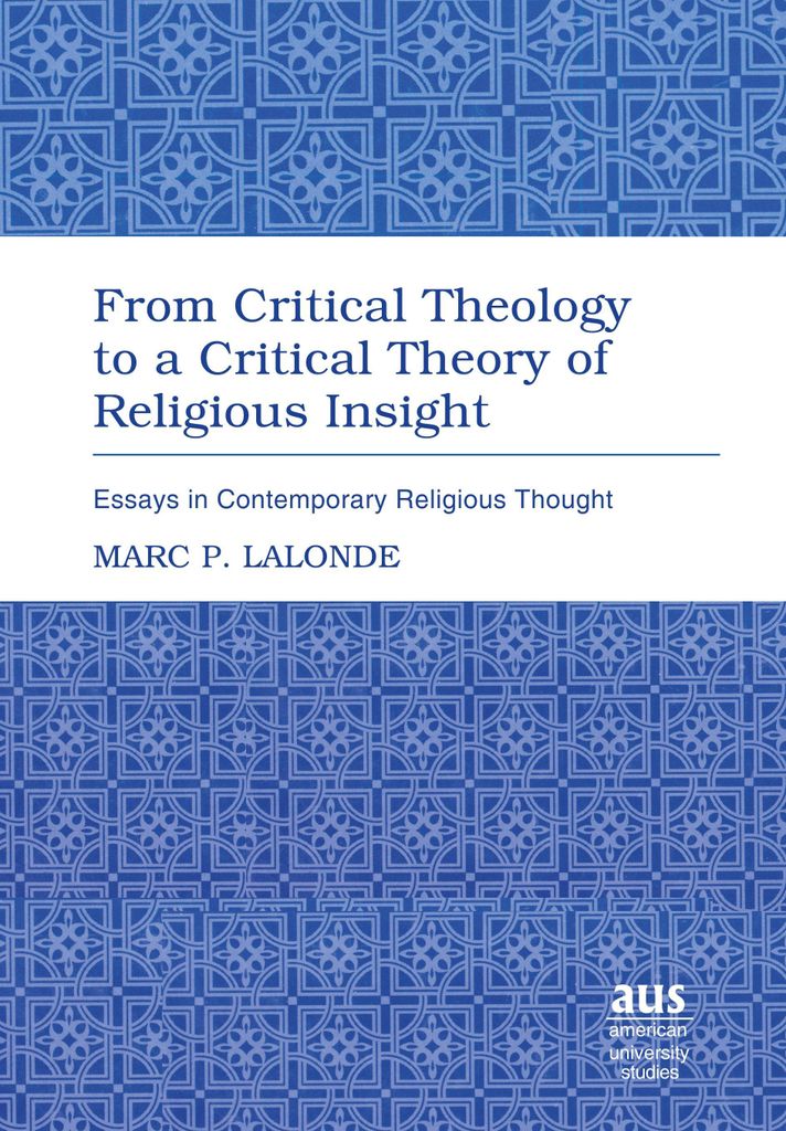 From Critical Theology to a Critical Theory of Religious Insight