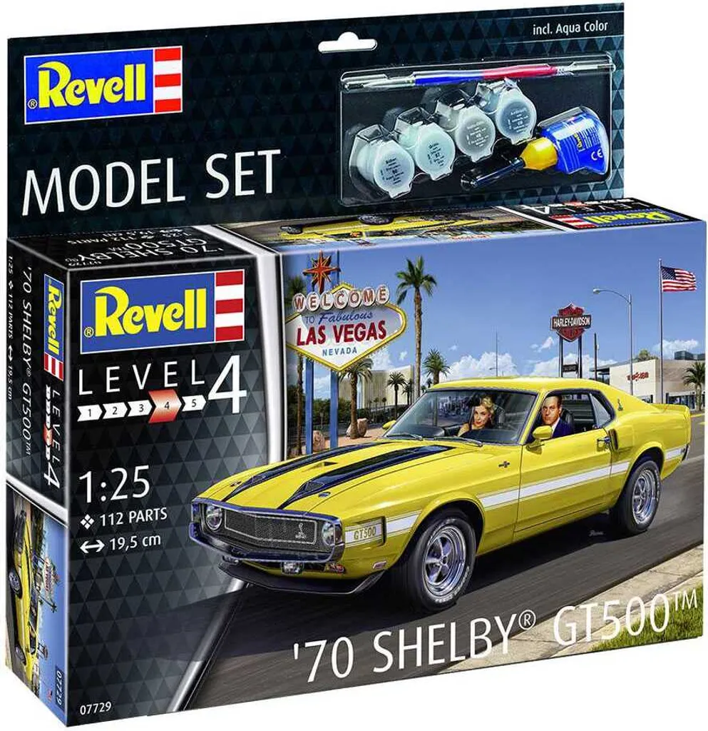 Maquette voiture ancienne Shelby GT500 1970 Revell 1:25 cadeau passionné