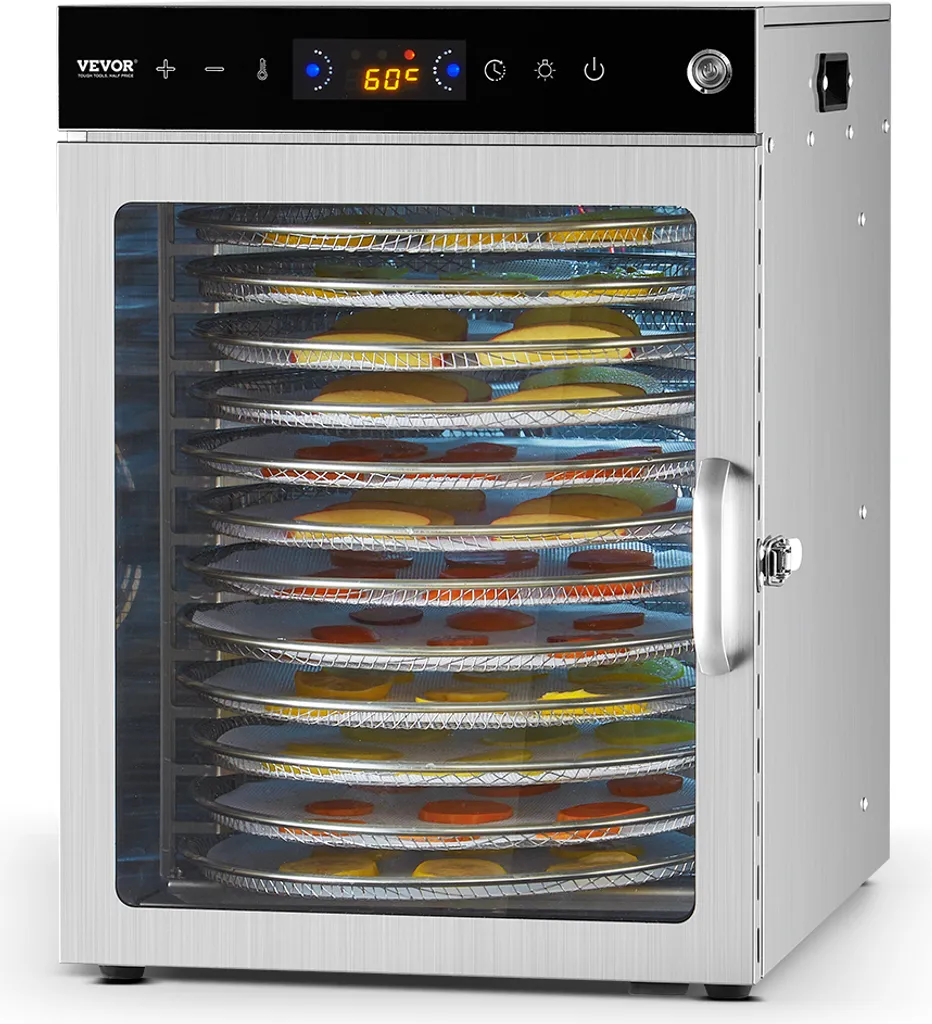 Déshydrateur de fruits inox 12 niveaux contre le gaspillage