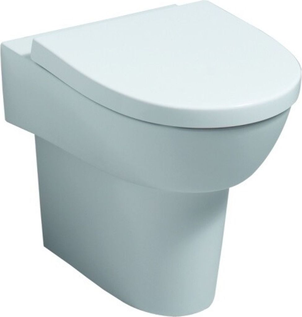 Geberit WC-Sitz FLOW Scharniere Edelstahl weiß, mit Absenkautomatik