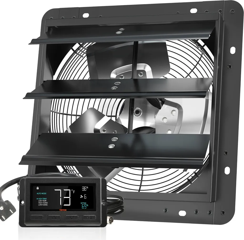 Ventilateur d'extraction mural EC 305 mm 904 CFM avec télécommande EC-904 - 9