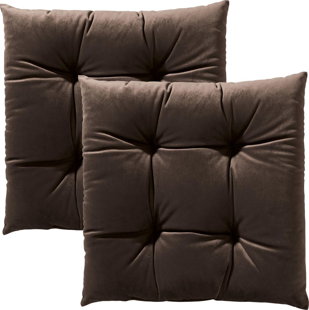 REDBEST Stuhlkissen Kingsville" 2er-Pack braun 40x40x9 cm"
