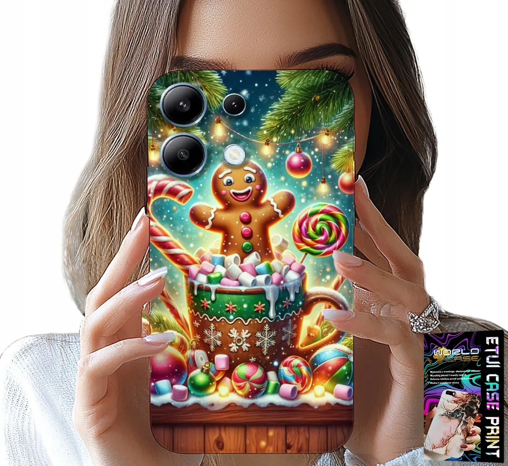 Regalo Natale Xiaomi Note 13 Pro 4G: Custodia Gingerbread + Vetro