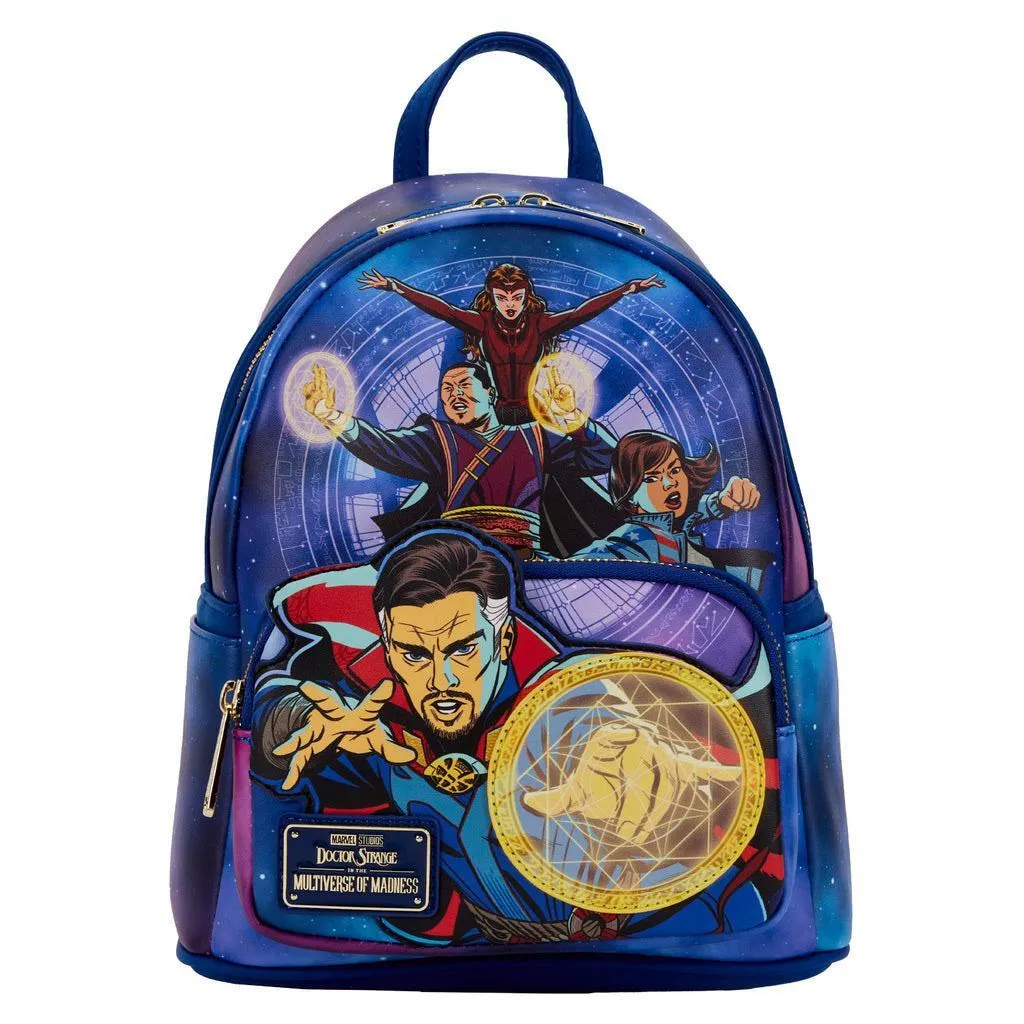 Loungefly Marvel Doctor Strange Multiverse Sac à dos avec Détails Or