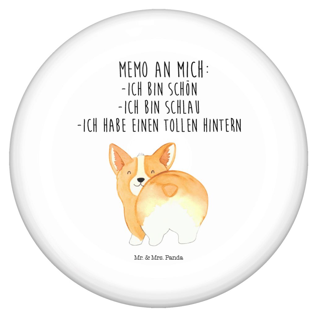 Mr. & Mrs. Panda Button Corgi Po - Weiß - Geschenk, Badge, Sprüche, Anstecker Pin, Positiv, Hund, Corgie, Spruch, Plakette