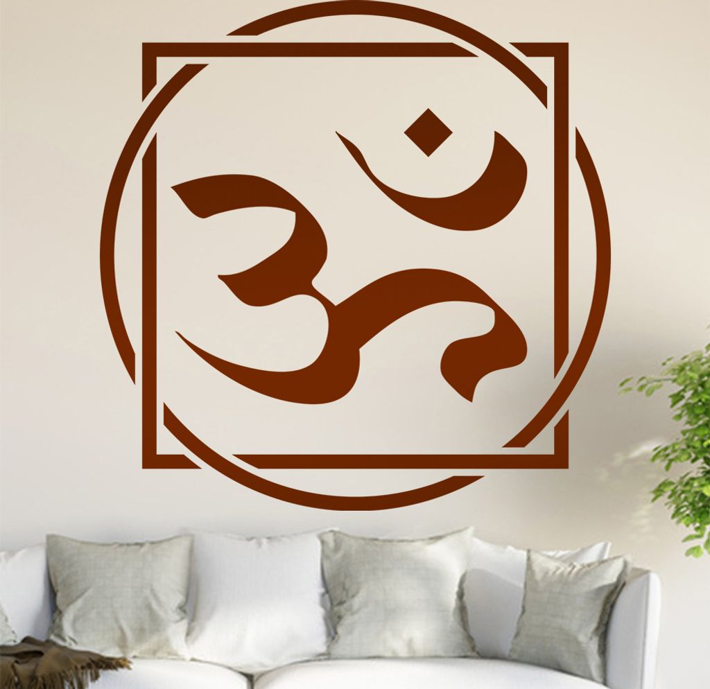 Om Wandtattoo in 6 Größen - Wandaufkleber Wall Sticker - Dekoration, Küche, Wohnzimmer, Schlafzimmer, Badezimmer