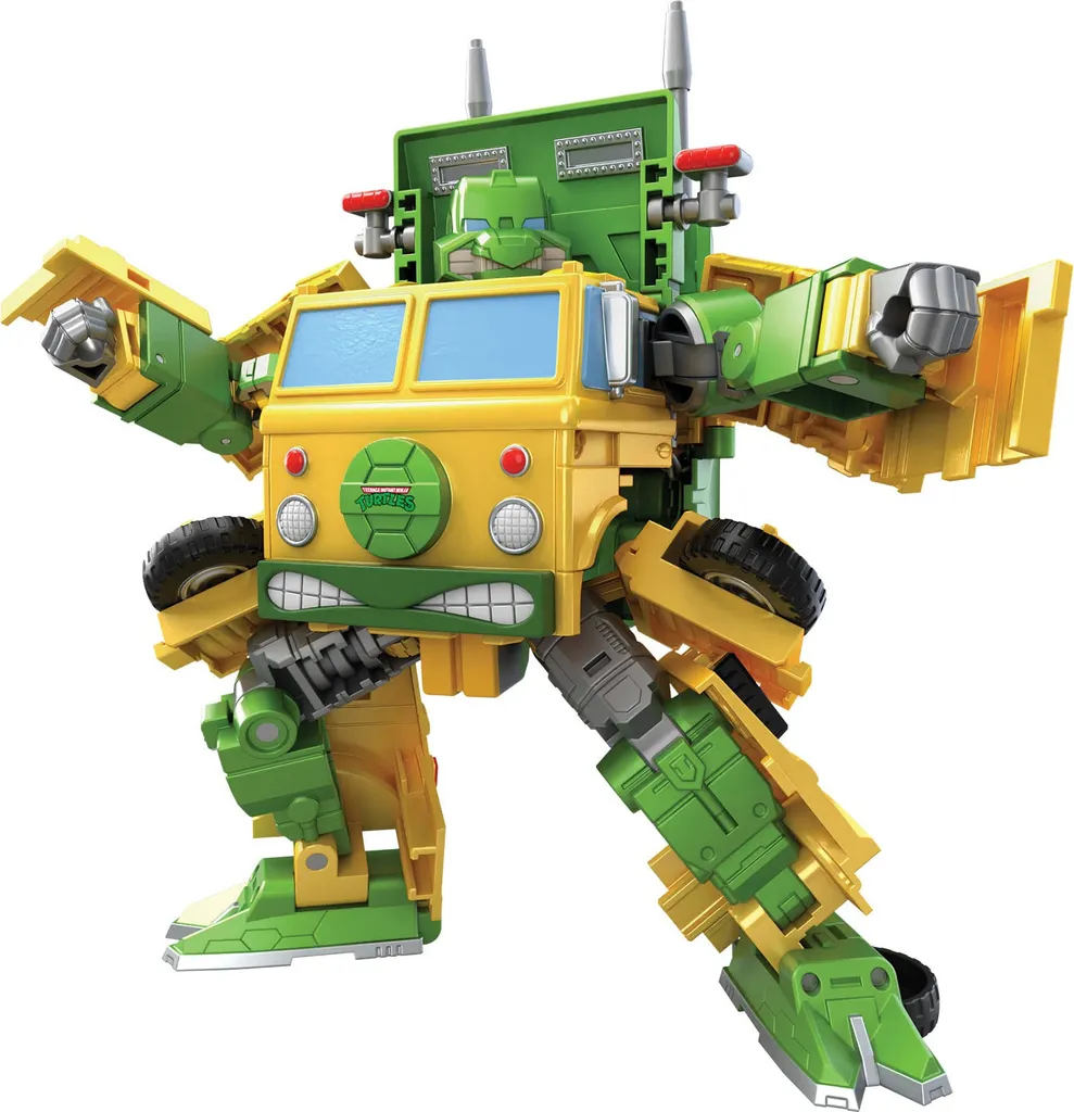 Transformers Party Wallop TMNT avec 4 Têtes de Tortues Interchangeables