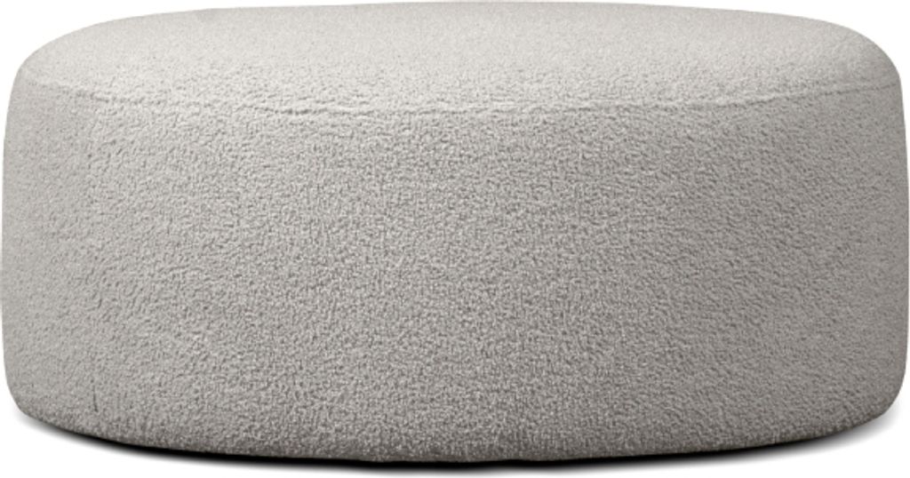 Konsimo Puff im modernistischen Stil "RAGGI", Grau, Stoff/Schaum, Loft, 80x36cm