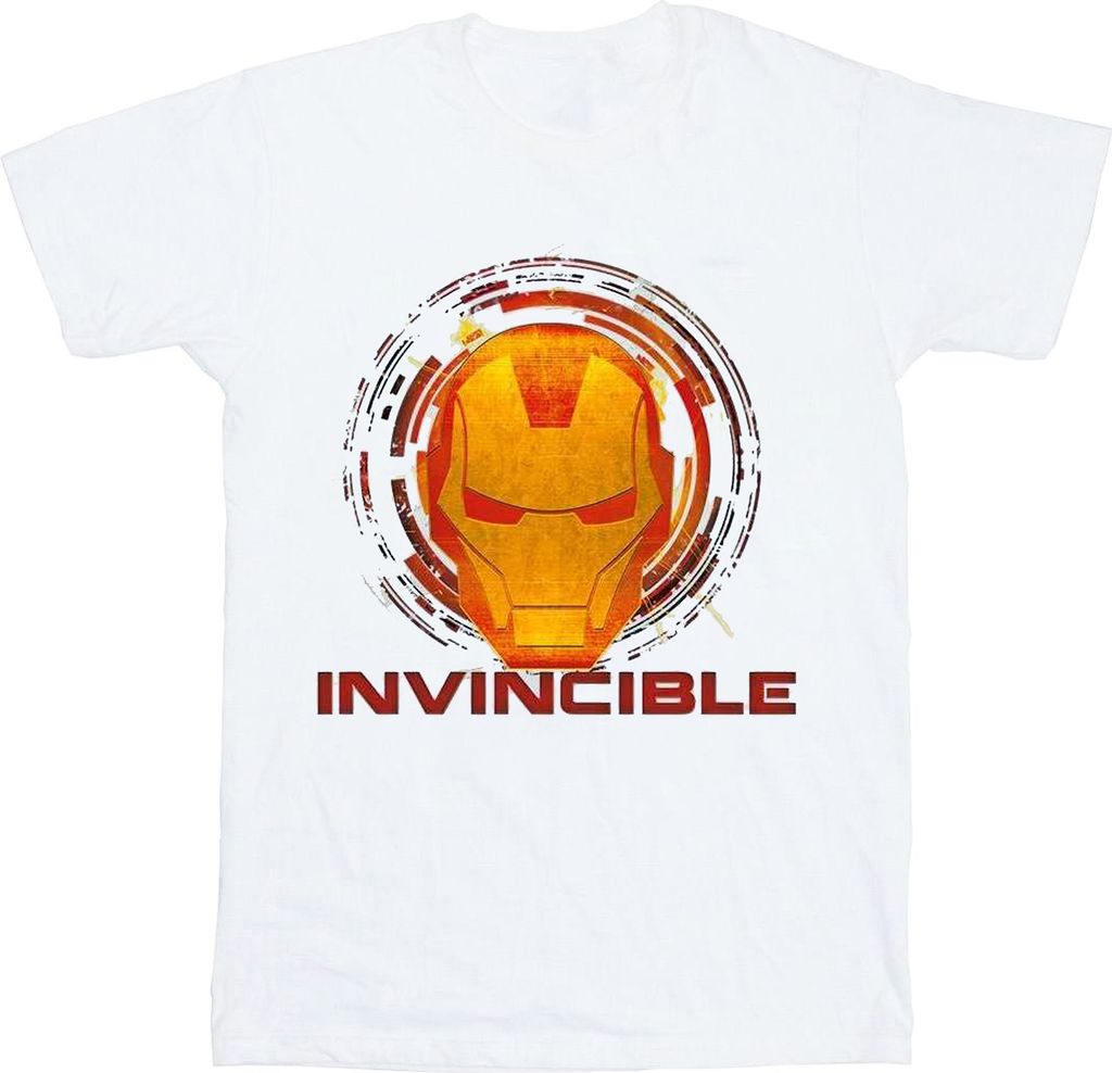 Iron Man - "Invincible" T-Shirt für Jungen BI342 (128) (Weiß)