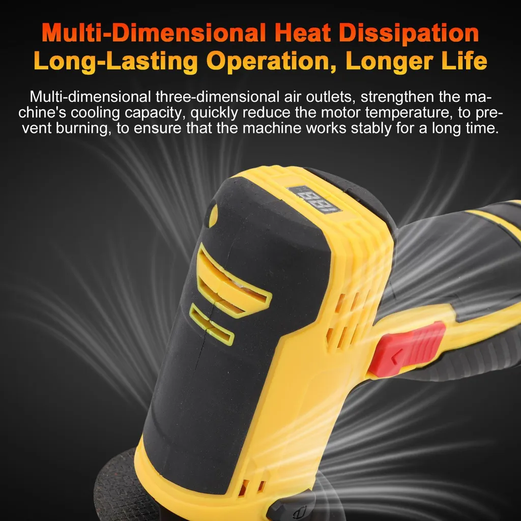 Meuleuse d'angle 17 000 tr/min moteur Brushless 16,8V avec écran LED - 18
