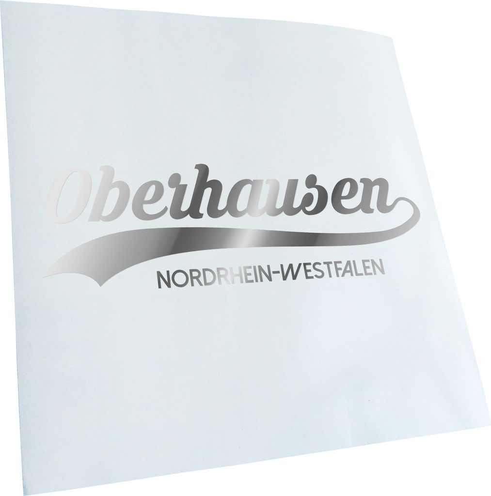 Kiwistar - Autoaufkleber - Oberhausen Nordrhein-Westfalen - Chrom - 30x9cm - Aufkleber für Auto, Laptop, Fahrrad, LKW, Motorrad mehrfarbig JDM Dec...