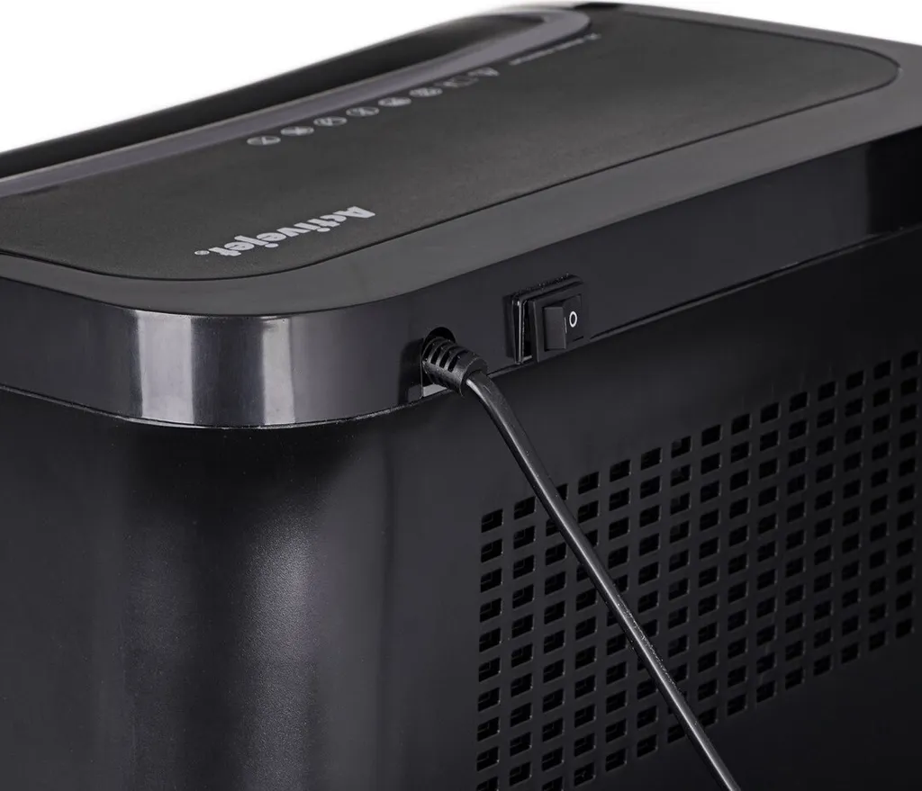 Broyeur de papier Activejet ASH-2502C compact avec corbeille de 15L - 16