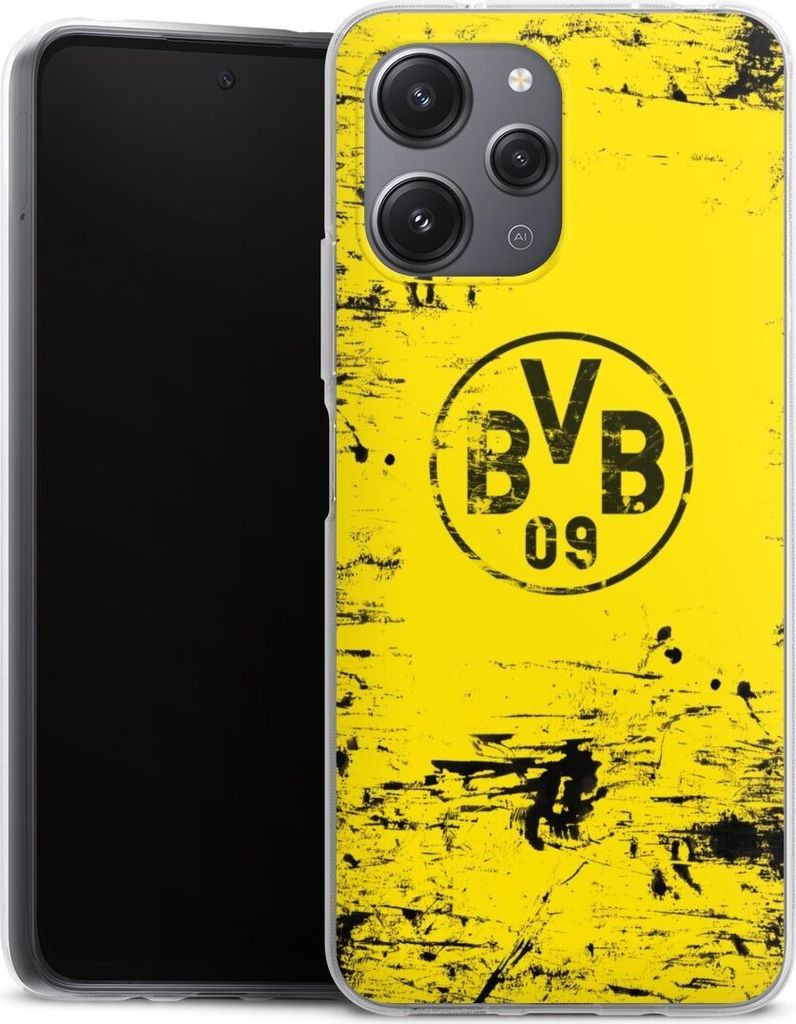 DeinDesign Handyhülle für Xiaomi Redmi 12 Silikon Hülle Case Smartphone Schutzhülle BVB Borussia Dortmund Offizielles Lizenzprodukt