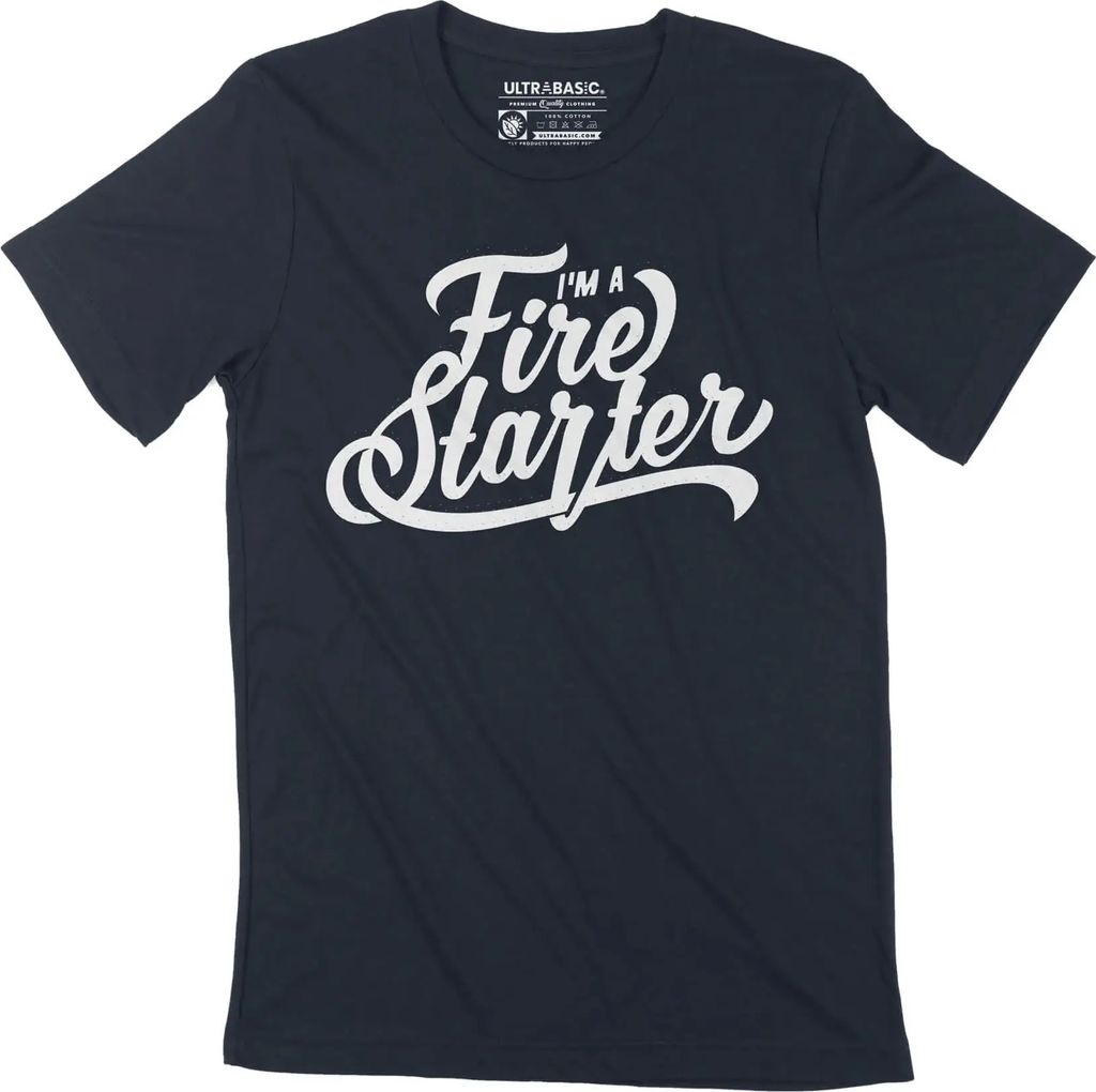Herren Grafik T-Shirt Ich bin ein Brandstifter – I'm A Fire Starter – Öko-Verantwortlich Vintage Jahrgang Kurzarm Lustige Druck Geburtstag Ges...