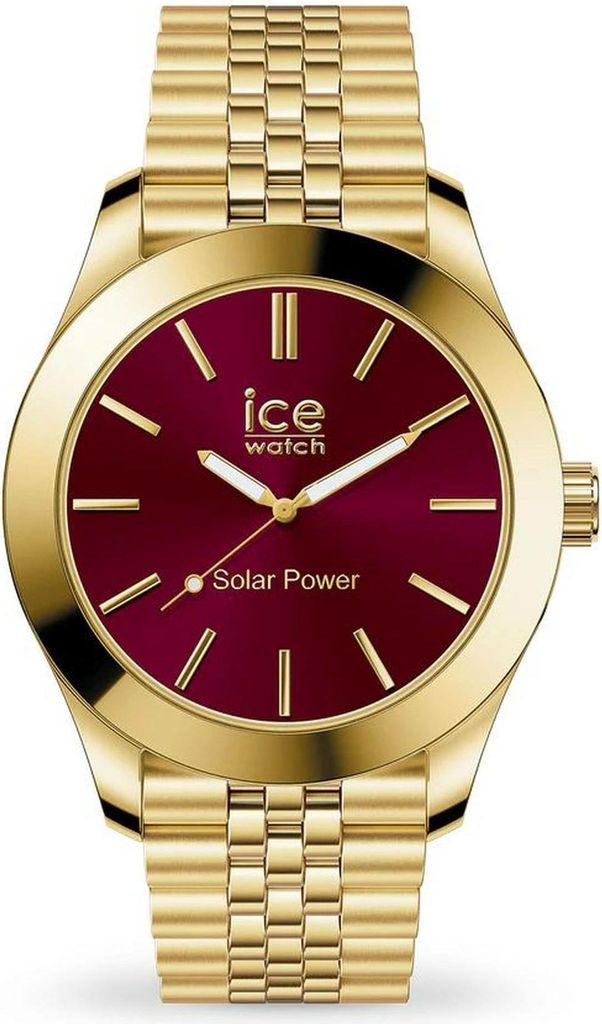 Ice watch Damen Armbanduhr ICE Steel Solar Gold Burgundy 023793