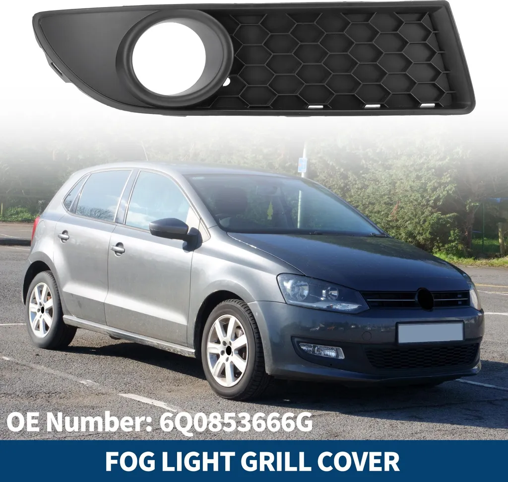 Grille antibrouillard en ABS noir résistant pour Polo GTI 2006-2009