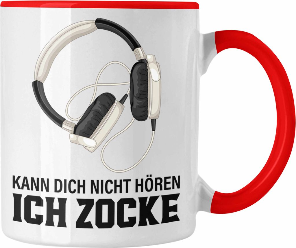 Trendation - Gamer Tasse Geschenk Jungen Zocker Mitbringsel Männer Zocken Gaming Geschenkideen PC Kinder Zubehör Spruch Lustig Kann Dich Nicht H...