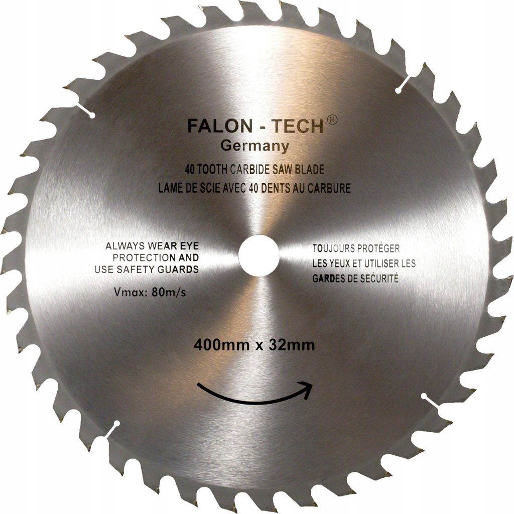 Hartmetallbestücktes Sägeblatt für Holz 400 × 32 mm 40T Produktbild 