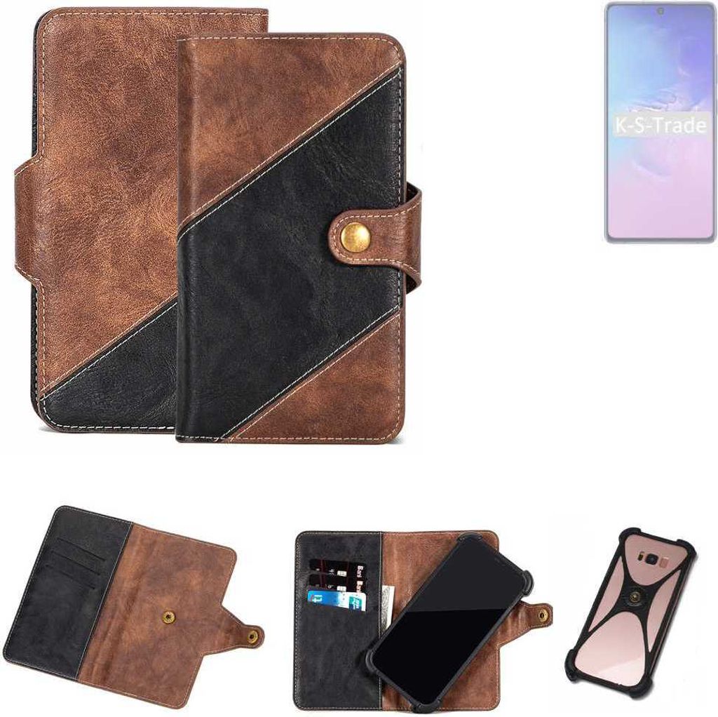K-S-Trade Handyhülle Schutzhülle Bookstyle Case kompatibel mit Samsung Galaxy Note 10 Lite Klapphülle Cover Hülle Schutztasche 1x