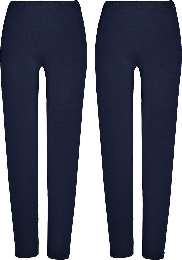 Erwin Müller Damen-Leggings, lang 2er-Pack marine/marine 44 / 46
