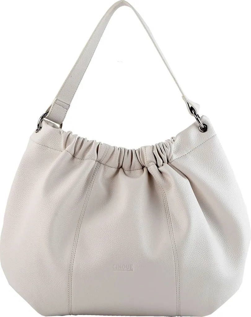 Sac à Épaule Isabel Bag CINQUE Blanc Crème avec Finitions Luxe en Métal