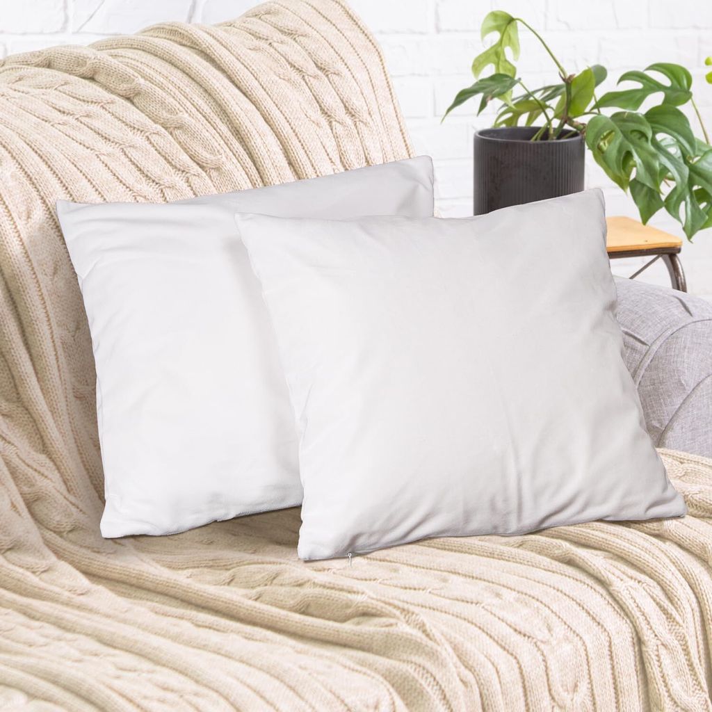 2er Set Kissenbezug 40x40cm, Samt flauschig weich, mit Produktbild 