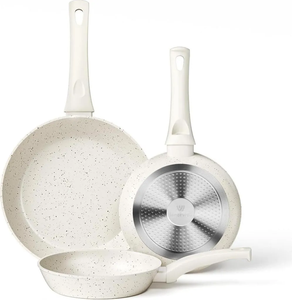 Batteria Pentole Ceramica Induzione 3 Pezzi | Alluminio Antiaderente
