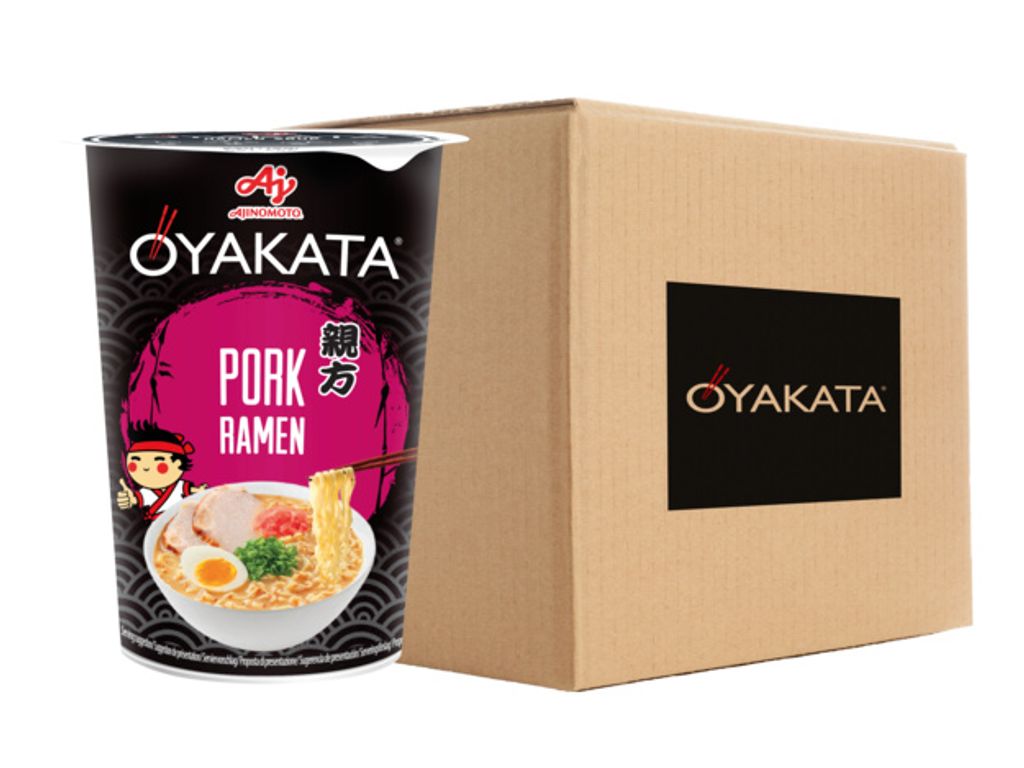 8er-Pack Ajinomoto OYAKATA Instantnudeln Ramen Schweinefleisch Ramen CUP 62g
