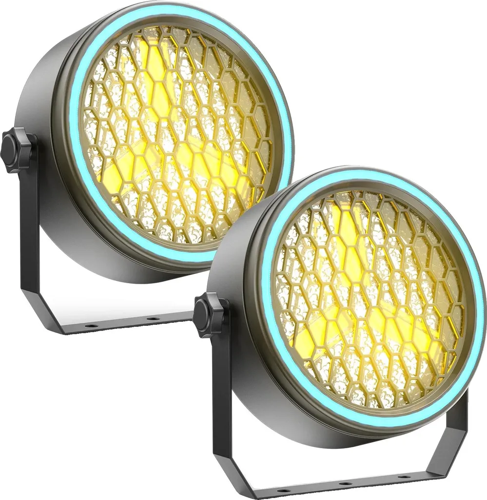 Projecteur de scène 90W COB-LEDs sans scintillement RGB lot de 2 prise