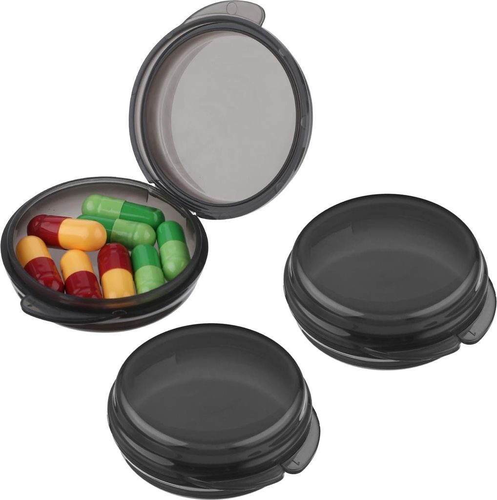 Kleine Pillendose 3 Stück - Mini Pillenorganizer für Medikamente und Vitamine - Tragbare Reisepillencontainer für Zuhause und Unterwegs