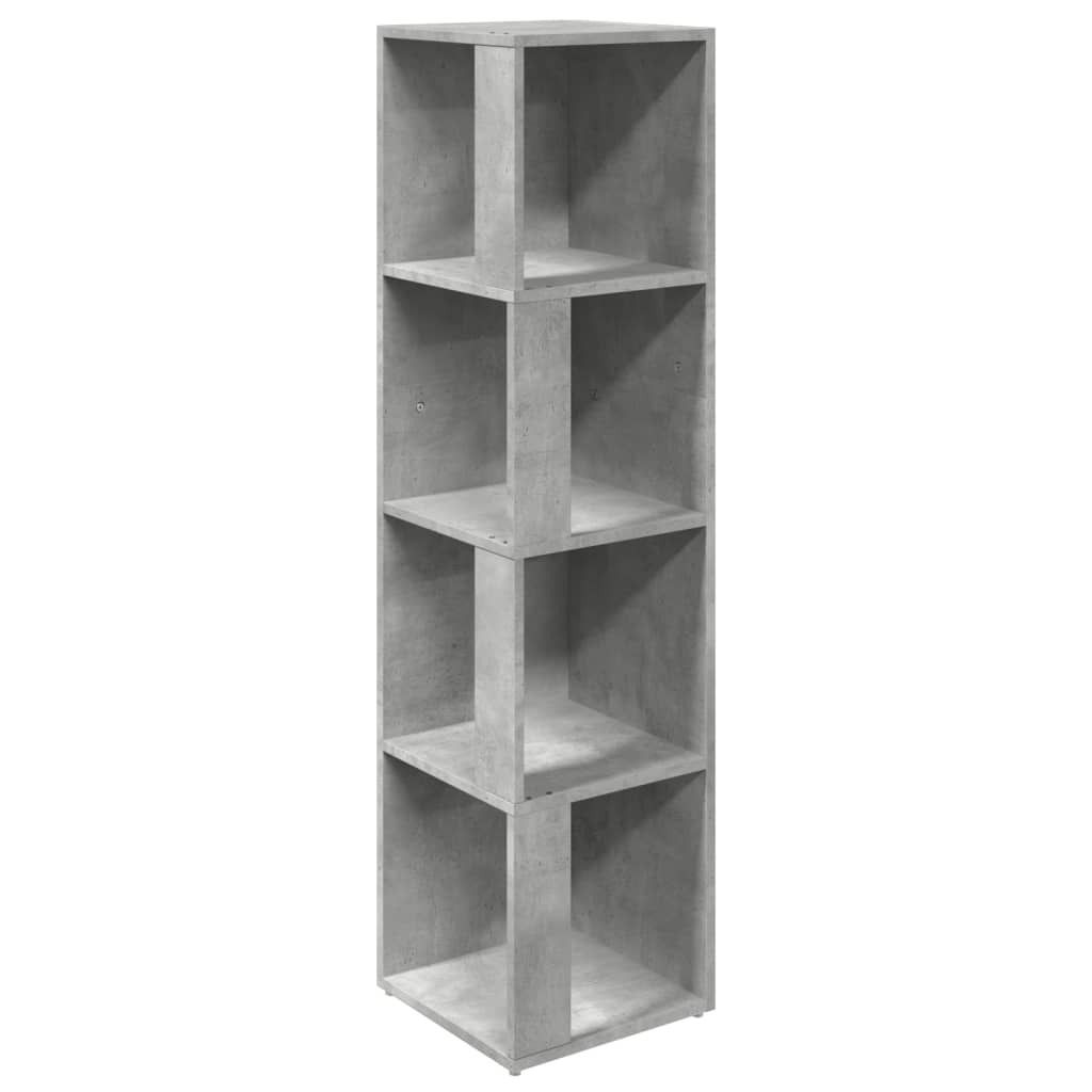 Eckregal Betongrau 33x33x132 cm Holzwerkstoff Produktbild 