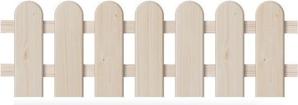 Woodino - Staketenzaun 100 x 30 cm Zaunlatte Gartenzaun aus Fichte, Holzzaun, Lattenzaun, Fichtenholz