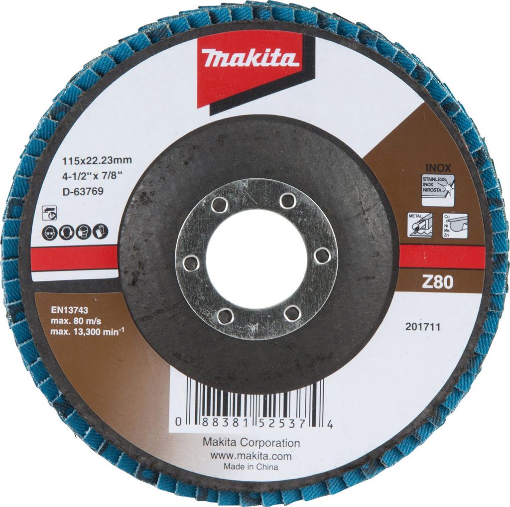 Makita Fächerschleifscheibe 115 mm Z80