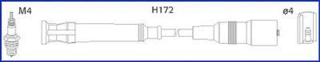 HITACHI 134763 Zündkabelsatz Zündleitungssatz